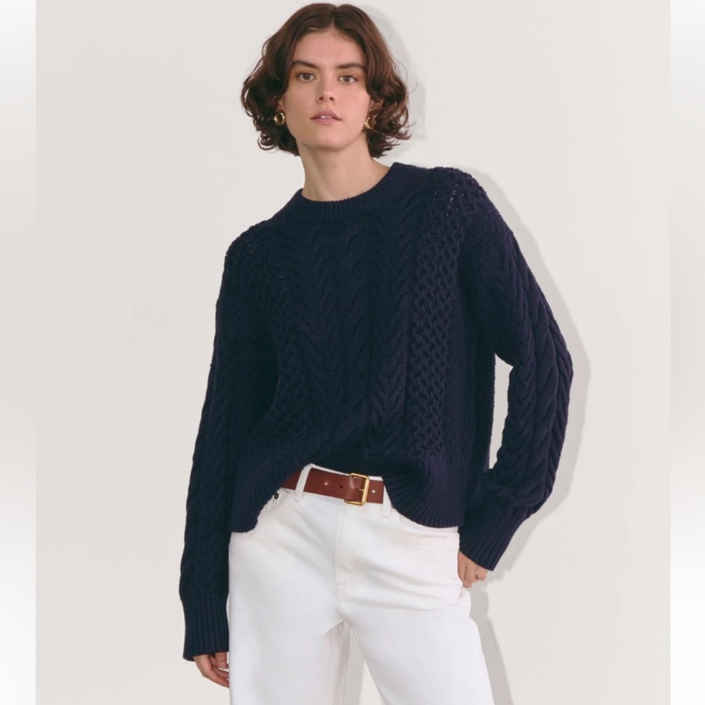 NWT Everlane Cable Sweater in Everyday Cotton